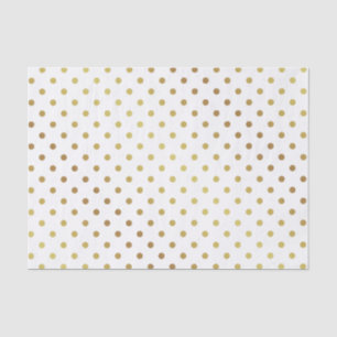 Gold and White Polka Dots Tissue Paper