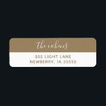 Gold and White Return Address Labels<br><div class="desc">Give your envelopes an elegant touch and make addressing your cards a breeze with these address labels. These coordinate beautifully with Parcel Studio's Shalom Star Hanukkah holiday card collection. Colour is customisable.</div>