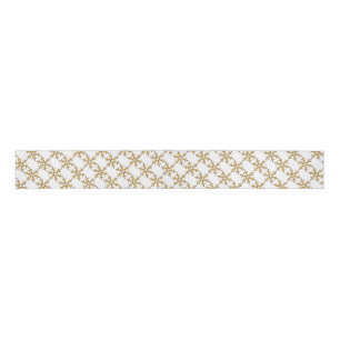 Gold and White Ribbon Grosgrain Ribbon