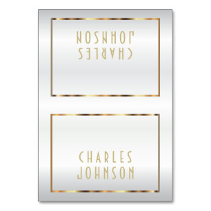 Gold and White Satin - Place Cards