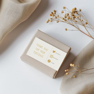 Gold and white Social Links Insert Card.