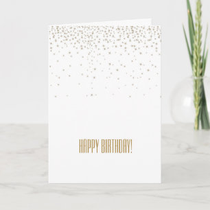 Gold and White Sparkles Card