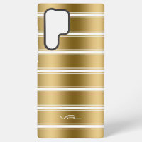 Gold and White Stripes Pattern