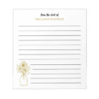 Gold And White Wildflower Lined From The Desk Of