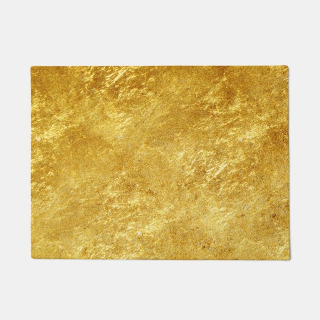 Gold and yellow plated marble pattern doormat (Front)