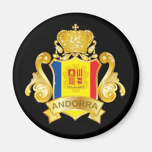 Gold Andorra Magnet (Front)