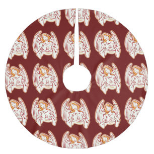 Gold Angel Christmas Tree Skirt