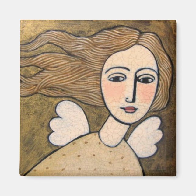 gold angel magnet (Front)