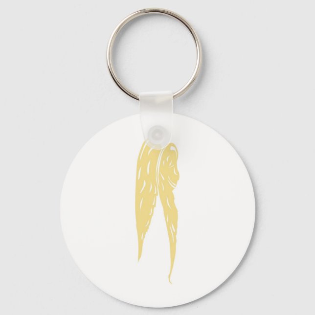 Gold Angel Wings Key Ring (Front)