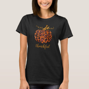 Gold & animal-print pumpkin personalised T-Shirt