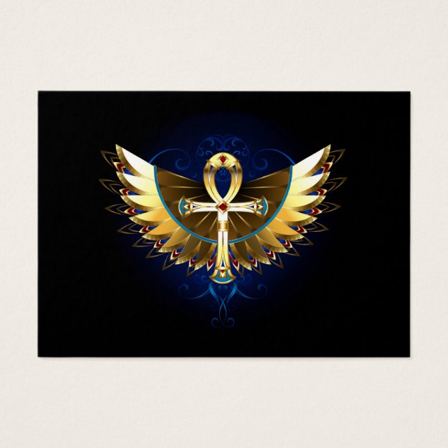 Gold Ankh with Wings (Front)