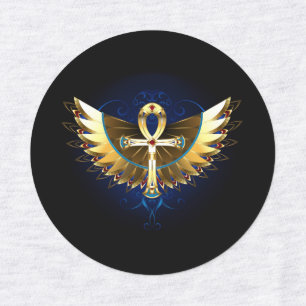Gold Ankh with Wings