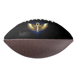 Gold Ankh with Wings American Football