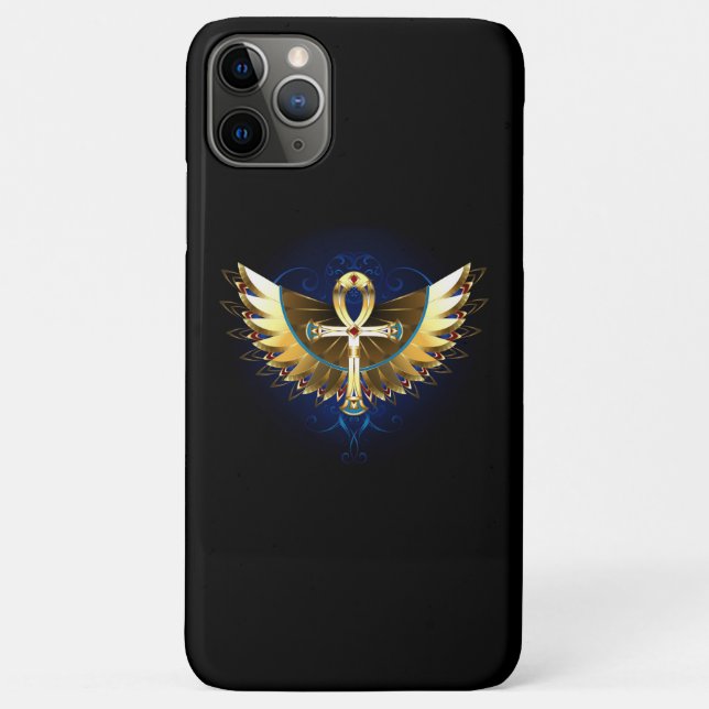 Gold Ankh with Wings Case-Mate iPhone Case (Back)