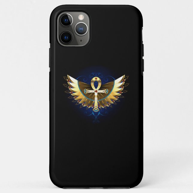 Gold Ankh with Wings Case-Mate iPhone Case (Back)