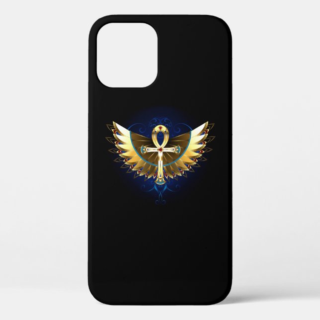 Gold Ankh with Wings Case-Mate iPhone Case (Back)