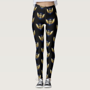 Gold Ankh with Wings Leggings
