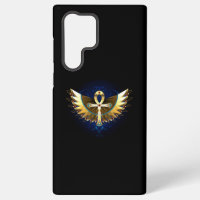 Gold Ankh with Wings