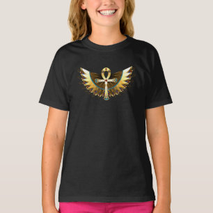 Gold Ankh with Wings T-Shirt