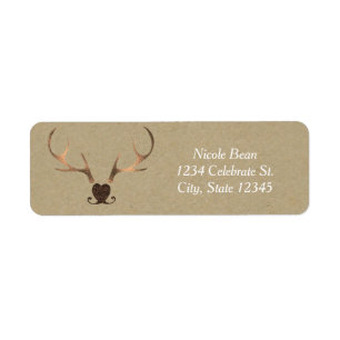 Gold Antlers & Brown Paper Rustic Wedding