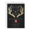 Gold Antlers Christmas Holiday Party Invitation