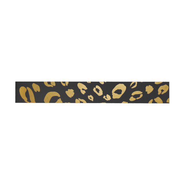 Gold Any Colour Leopard Card Wrap Around Labels (Individual)