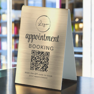 Gold Appointment Booking QR Code Business