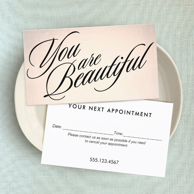 Gold Appointment Reminder - You are Beautiful Card (Creator Uploaded)