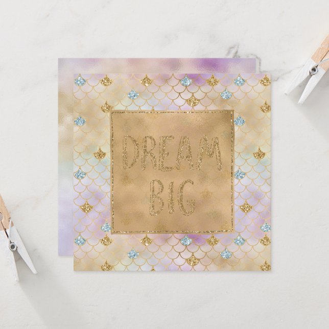 Gold Aqua Glitter Dream Purple Mermaid       (Front/Back In Situ)