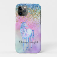 Gold Aqua Glitter Purple Unicorn Sparkle