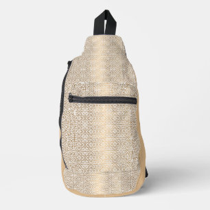gold  arabic pattern sling bag