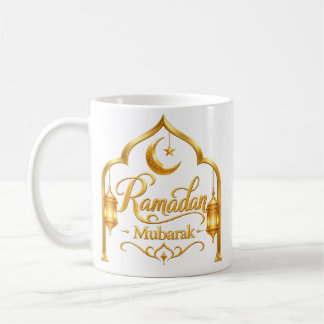 Gold Arch Lantern Ramadan Mubarak Coffee Mug