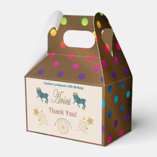 Gold Aries Zodiac multicolored confetti Favour Box