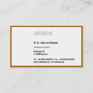Gold arround business card