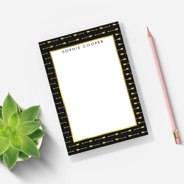 Gold Arrows Personalised Sticky Notes (Creator Uploaded)