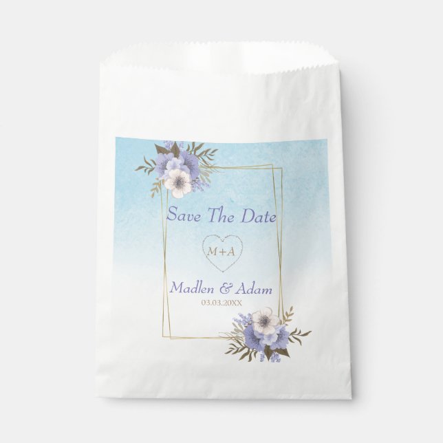 Gold Art Deco Frame Favour Bags (Front)