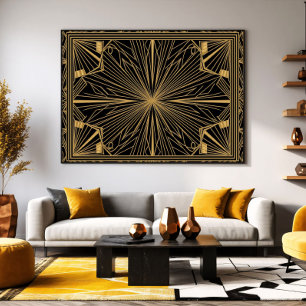 Gold Art Deco Luxury Art Canvas Print