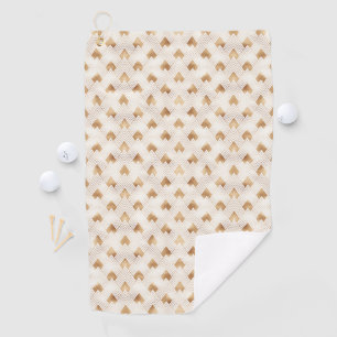 Gold Art Deco Pattern Golf Towel