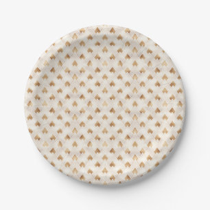 Gold Art Deco Pattern Paper Plate