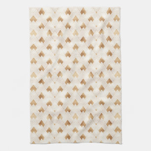 Gold Art Deco Pattern Tea Towel