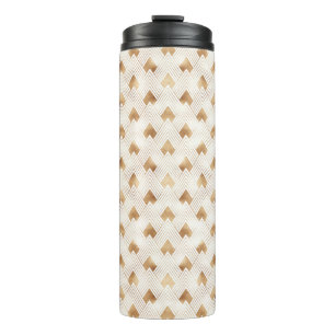 Gold Art Deco Pattern Thermal Tumbler