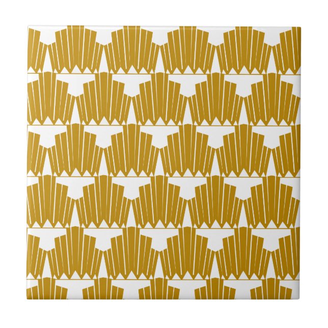 Gold Art Deco Pattern Tile (Front)
