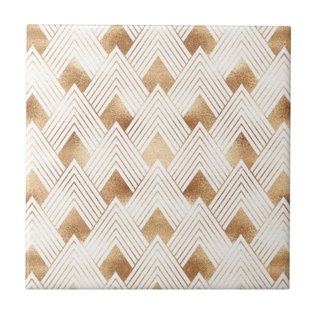Gold Art Deco Pattern Tile (Front)