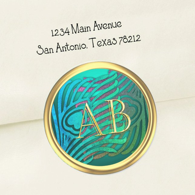 Gold Art Deco Peacock Envelope Seal (Creator Uploaded)