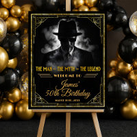 Gold Art Deco The Man Myth Legend Birthday Welcome