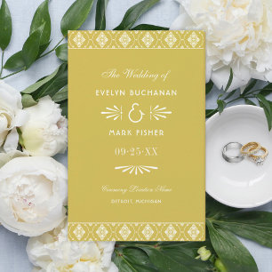 Gold Art Deco Wedding Programs