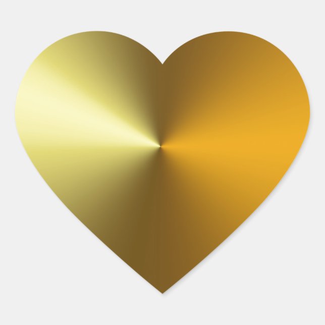 gold art golden heart sticker (Front)