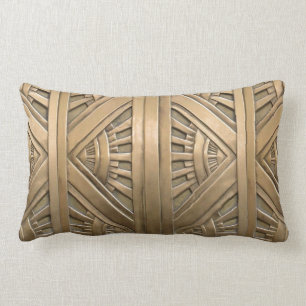 gold, art nouveau,art deco,vintage,chic,elegant,vi lumbar cushion