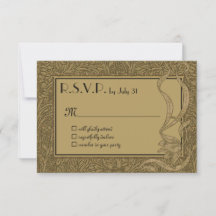 Gold Art Nouveau Elegant Unique Wedding