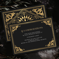 Gold Art Nouveau Gothic Wedding Accommodations